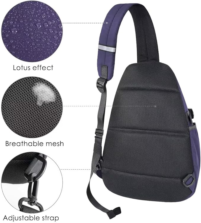 TITECOUGO Sling Bag Crossbody Shoulder Outdoor Travel Hiking Backpack for Women & Men