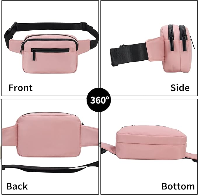 Fanny Packs for Women Men, Fashion Waist Pack Crossbody Bags Belt Bag with Adjustable Strap for Running Hiking Travel.