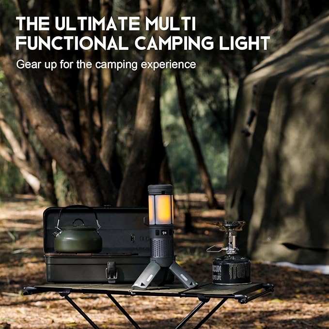 Telescopic Camping Lights, Rechargeable Camping Lights with Stand,12000mAh Collapsible Camping Lanterns, Magnetic Base Portable Flashlights IPX5 Waterproof for Camping,Hiking,Emergency Use