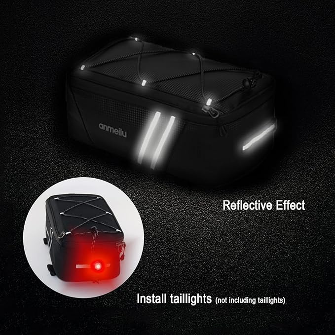 Bike Rack Bag Bike Bags for Bicycles Rear Rack Bike Trunk Bag Back Seat Carrier Saddle Luggage Storage Pack Bicycle Cargo Panniers Fat Tire Bike Folding Ebike Travel Cycling Waterproof Small