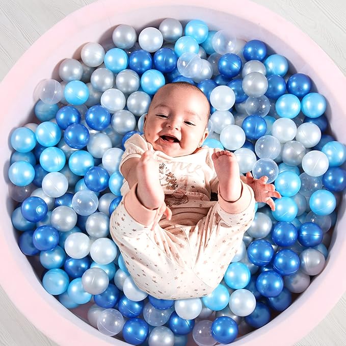 Ball Pit Balls Plastic Balls for Ball Pit Phathalate Free BPA Free Plastic Balls 100pcs 2.2" Set for Toddlers for Play Tent Tunnel