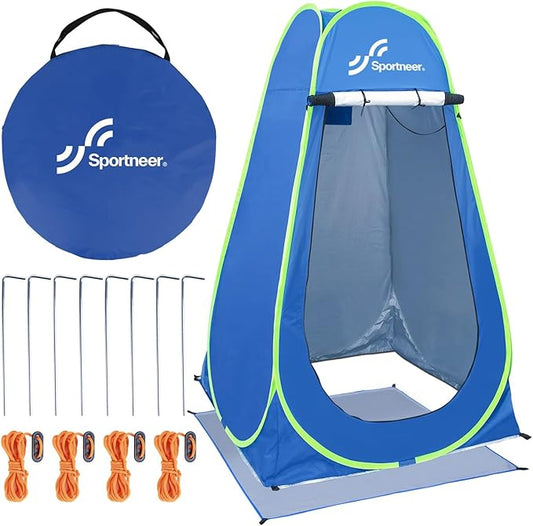 Sportneer Pop Up Privacy Shower Tent, Portable Changing Room Pop Up Changing Tent 75inches x 47inches x 47inches Shower Tent with Carry Bag for Camping & Beach, Easy Set Up, Foldable