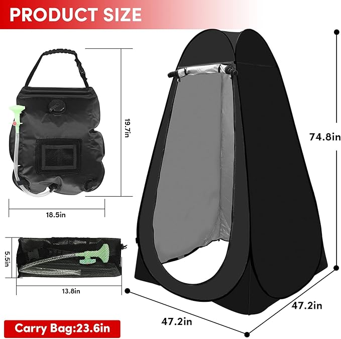 Pop Up Privacy Tent Shower Tent Changing Tent Portable Outdoor Camping Bathroom Toilet Tent Changing Dressing Room Privacy Shelters Room for Hiking and Beach Sun Shelter Picnic Fishing- Waterproof