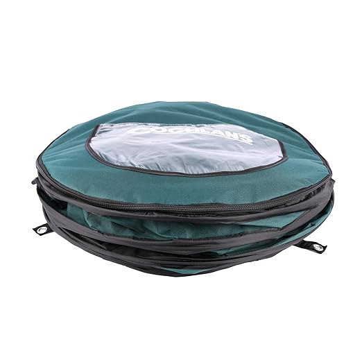 Coghlan's Deluxe Pop-Up Trash Can, Spring-loaded Collapsible Garbage Can for Camping, 24 x 19 inches, Heavy-Duty 600D Polyester, 29.5 Gallon, Green