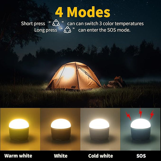 LED Camping Lantern Rechargeable 1000LM,4 Modes,Portable Tent Light Built-in 4000mAh Battery,Waterproof Emergency Light for Hurricane,Outdoors,Hiking,Outages