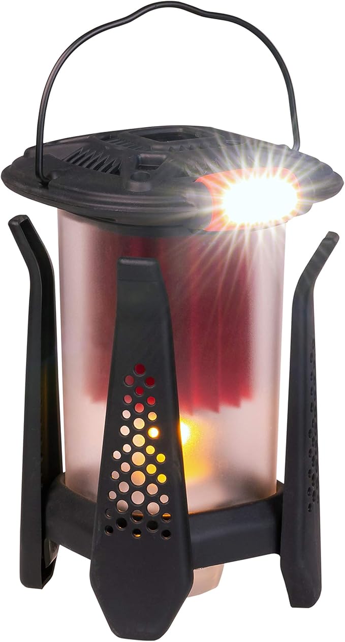 Thermoelectric Oil Lantern; Converts Heat into Electricity to Power Bright LED Lights. For Camping, Power Outages, Reading and Hiking