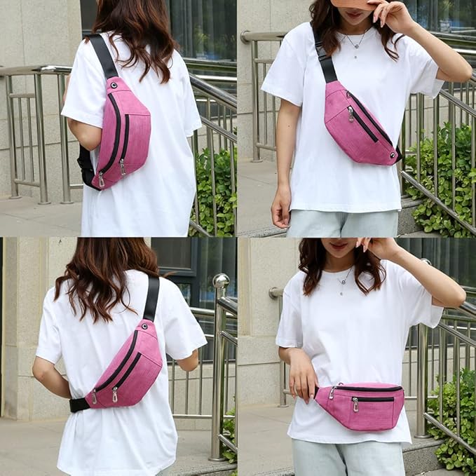 Fanny Pack for Men & Women, Fashion Waterproof Waist Packs with Adjustable Belt, Casual Bag Bum Bags for Travel Sports Running.