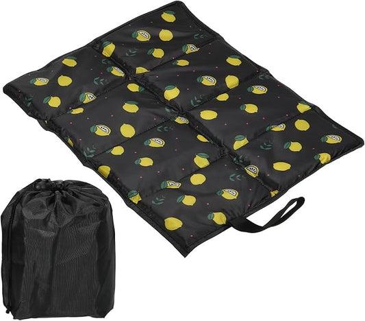 PATIKIL 15.7"x11.6"x0.4" Foldable Hiking Seat Pad, Cushion Sitting Pads Foam Mat Ultralight Waterproof for Outdoor Camping Picnic Stadium, Yellow Black