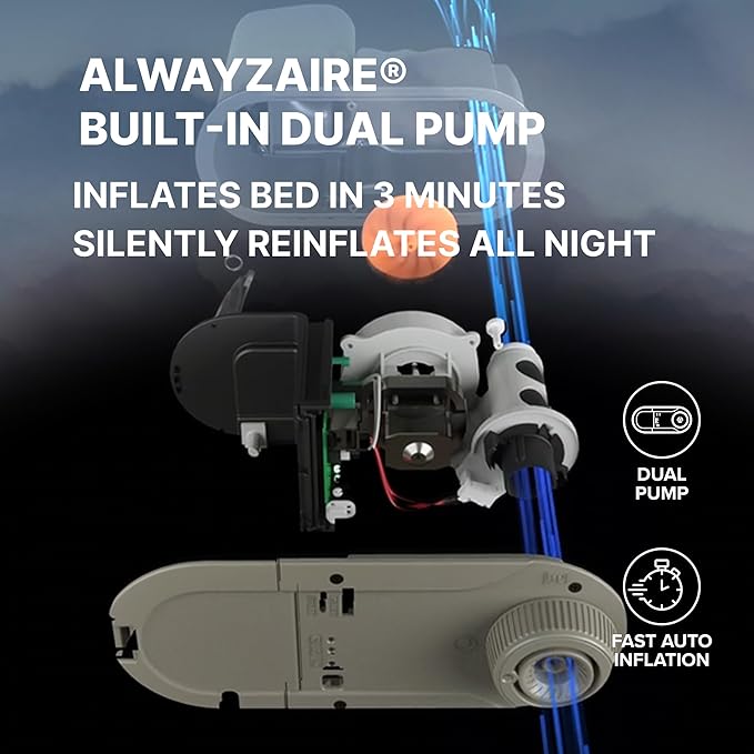 SLEEPLUX Durable Inflatable Air Mattress with Built-in Pump, Pillow and USB Charger