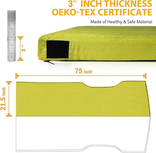 Memory Foam Camping Mattress for Tesla Model Y Sleeping Pads Sleeping Mat 3 INCH Thick Road Trip/Car Camping/Super Charger Nap/Temporary Car Sleeping