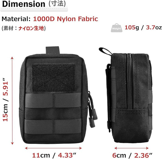 Azarxis Molle Pouches, Tactical Compact EDC Small Utility Pouch Waist Bags Sundries Storage Admin Organize Gear Gadget for Military Backpack