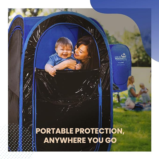 WeatherPod 1-Person Pop-Up Pod with Tinted Panels – Pop-Up Weather Pod, Protection from Cold, Wind and Rain with Added Privacy