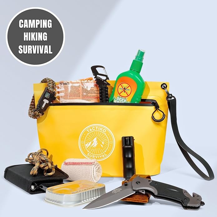 Tactiko Heavy-Duty 2L Splash Water Resistant Zipper Pouch - Hold-All Organizer for Dry Bags, Travel Bags