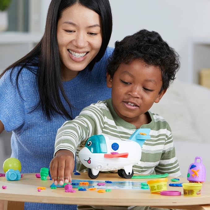 Play-Doh Airplane Explorer Starter Set, Preschool Toys for 3 Year Old Girls & Boys & Up with Jet, World Map Playmat, 3 Accessories, & 4 Modeling Compound Colors