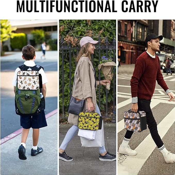 Cat Lunch Bag Reusable Insulated Lunch Box Keep Food Cooler Thermal Lunch Tote for Women Men