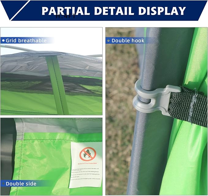 7.2 × 4 × 4 Feet Single Backpack Tent, Waterproof Camping and Hiking Tent can be Used by One Person, Light and Durable