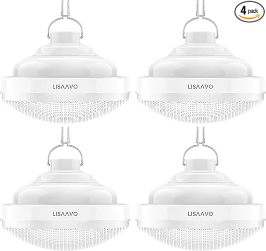 Tent Light Rechargeable 2400mAh Waterproof for Camping,Outdoor,Power Outage(4 Pack)