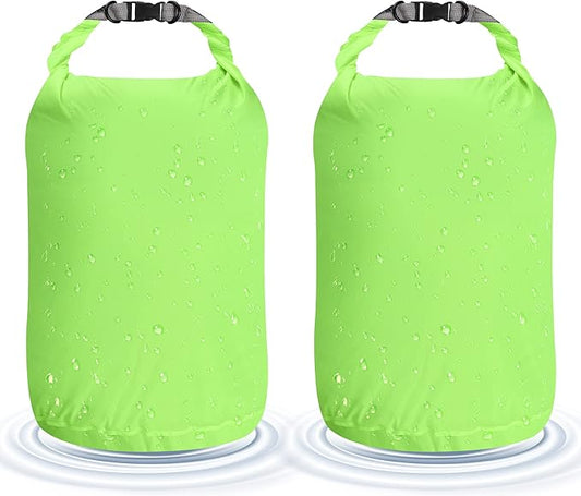 Desoto Waterproof Dry Bag 2 packs, 2L/5L/10L/20L/40L/70L Dry Sack Lightweight Portable, Dry Storage Bag to Keep Gear Dry Clean for Kayaking, Gym, Hiking, Swimming, Camping (Green, 70L)