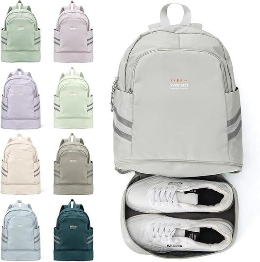 coofay Small Gym Backpack For Women Waterproof Backpack With Shoe Compartment Lightweight Travel Backpack Workout Sports Backpack Small Gym Bag