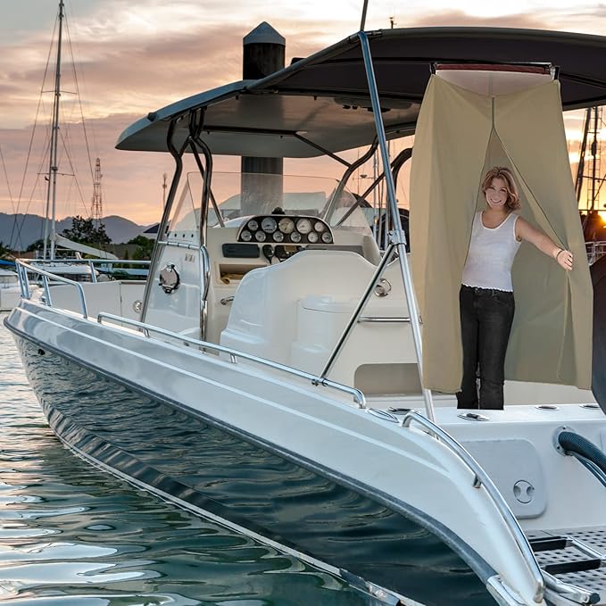 Privacy Tent for Boats - Float Boat Hanging Privacy Curtain Pull-Down Type Suitable for Bimini Top
