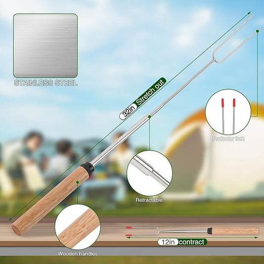 Camping Cooking Essentials Utensils Set - Camp Cookware Kitchen Accessories Kit, Camper Gear Must Haves, Stainless Steel & Silicone, RV Car Portable Outdoor Equipment Tool