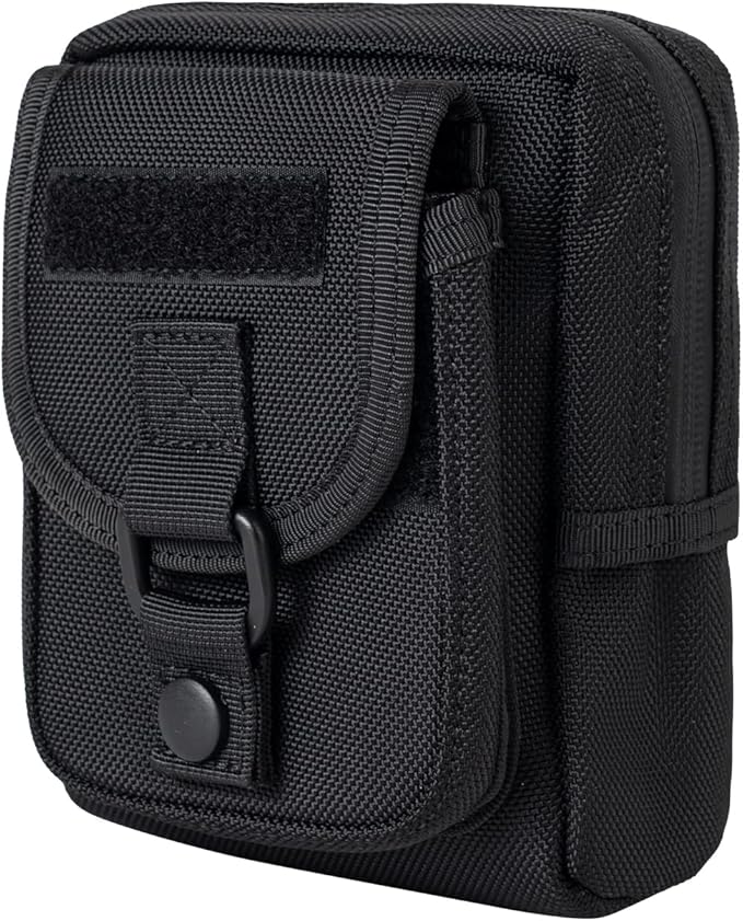 Compact Utility Gadget Pouch Tactical MOLLE Nylon Duty Belt Pouches for Police Law Enforcement Work EDC Small Tool Waist Bag for 6.1" Cellphone Outdoor Camping Hiking Organizer
