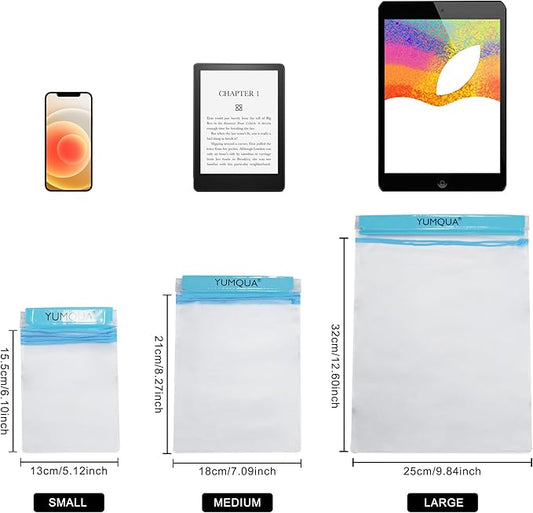 Clear Waterproof Bags, Water Tight Cases Pouch Dry Bags for Camera Mobile Phone Maps Pouch Kayak Military Boating Document Holder