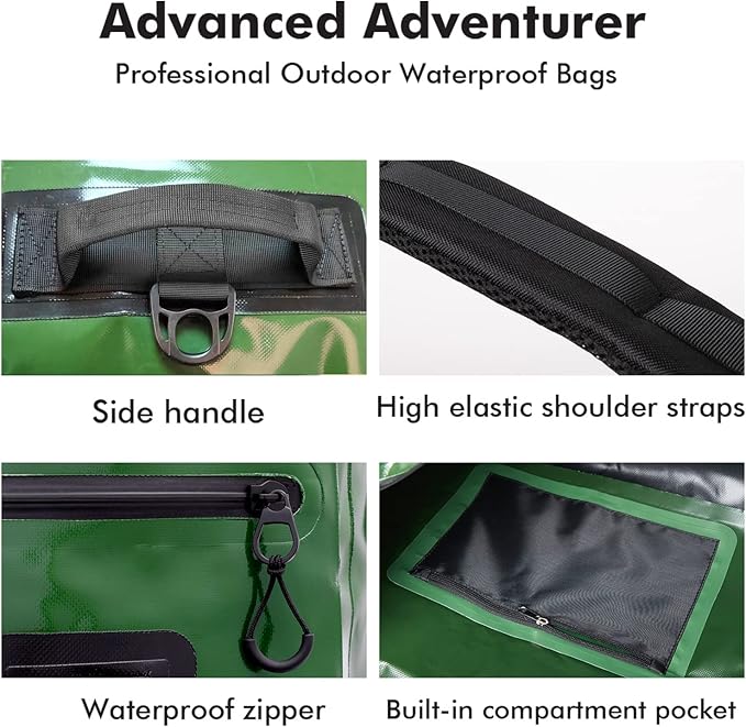 Buffalo Gear Waterproof Duffel Bag Waterproof Duffle Bag 120L Large Dry Bag to Keep Your Gear Dry for Travel Hunting Camping Boating Motorcycling