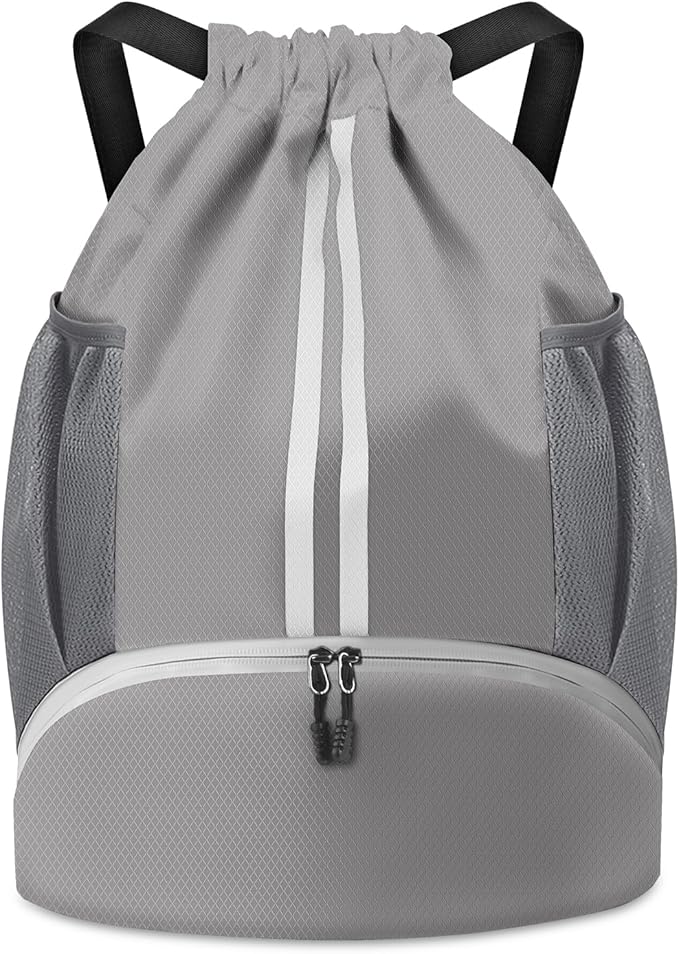 BROTOU Soccer Bags, Football Backpack, Volleyball Bag, Drawstring Soccer Backpack with Ball and Shoe Compartment