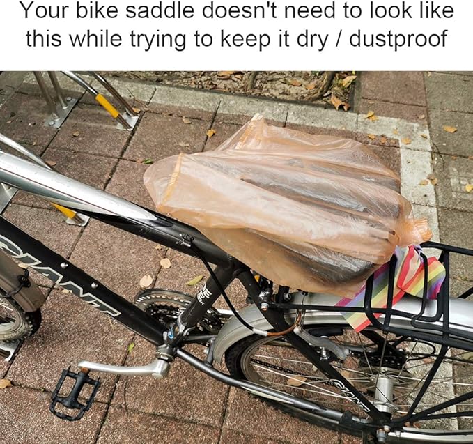 Tainada Water Resistant Bike Seat Bicycle Rainproof Dustproof Saddle Cover with Portable Storage Bag
