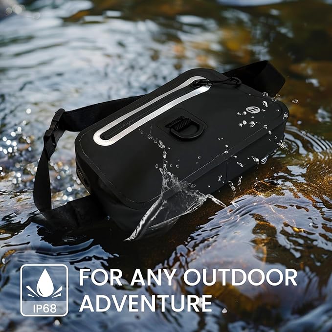 Floating Waterproof Fanny Pack with Extra-Long Adjustable Belt – Secure Waterproof Belt Bag for Phone, Passport, and Wallet, Ideal for Swimming, Kayaking, Boating, Beach, Fishing, Waterpark