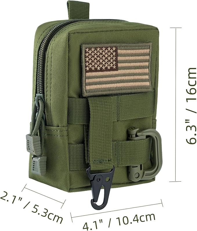 Tactical Molle Pouch Compact EDC Bag Utility Tool Pouch Durable 600D Nylon Small Travel Bag Molle Accessories Organizer for Outdoor Activity