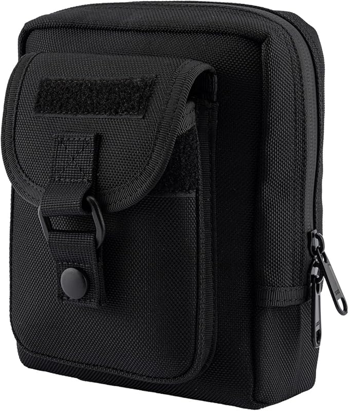 Compact Utility Gadget Pouch Tactical MOLLE Nylon Duty Belt Pouches for Police Law Enforcement Work EDC Small Tool Waist Bag for 6.1" Cellphone Outdoor Camping Hiking Organizer