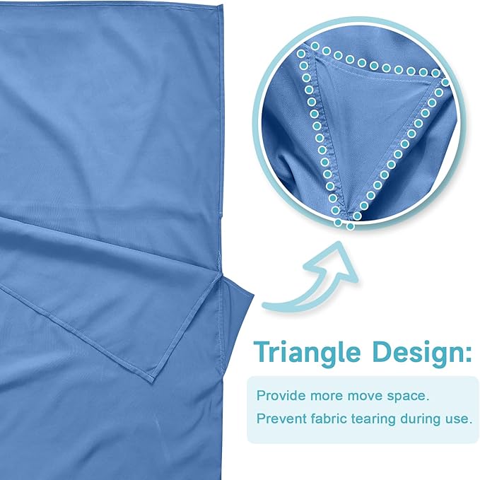 Sleeping Bag Liner, Self Tan Sleep Sack, Adult Sleep Sack, Two-Way-Zipper Expose Feet Separately, Portable Single Camping Travel Sheets for Hotel,Hostels,Business Trips