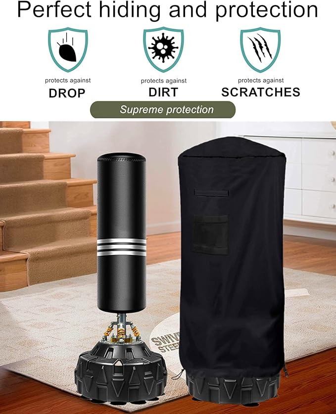 Falezern Freestanding Punching Bag Protective Cover, Adjustable Thickened Heavy Duty, Waterproof for Outdoor Boxing