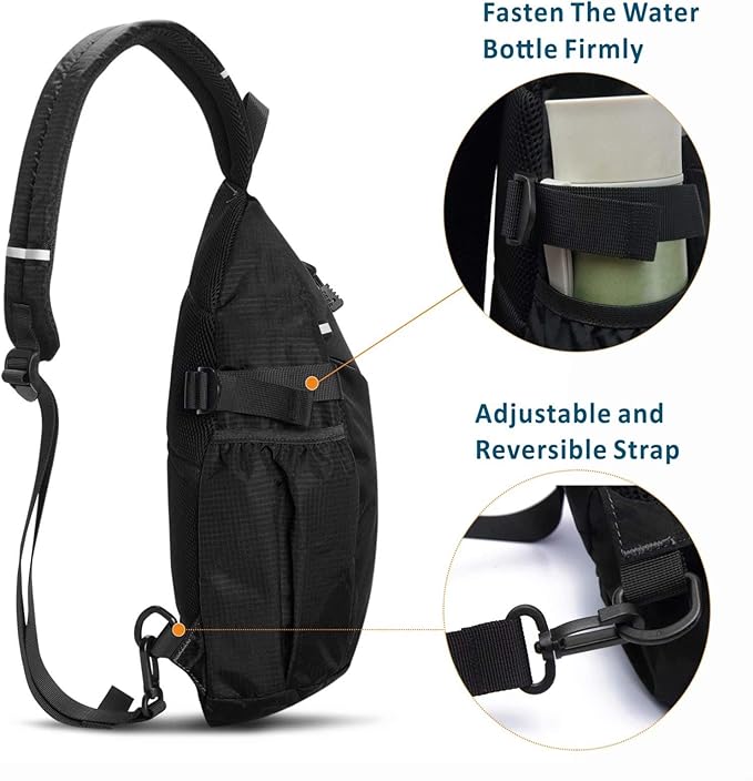 TITECOUGO Sling Bag Crossbody Shoulder Outdoor Travel Hiking Backpack for Women & Men