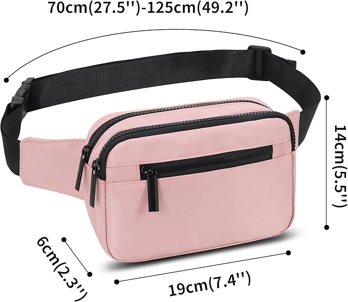 Fanny Packs for Women Men, Fashion Waist Pack Crossbody Bags Belt Bag with Adjustable Strap for Running Hiking Travel.