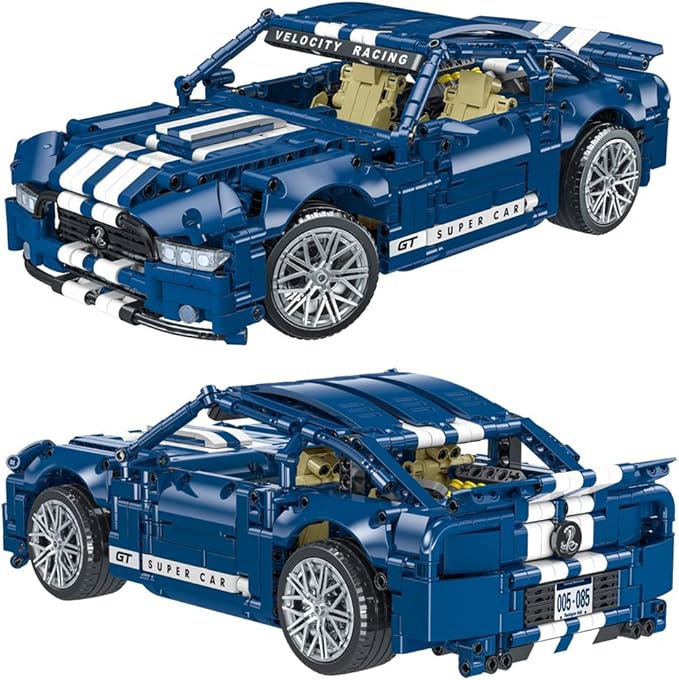 Building Blocks Racing Car Tech Sports Car 1: 14 Supercar Building Brick Racing Car Building Kit Adult Collectible Race Cars Model Great Gift for Boys, Girls, and Teens Ages 6+,1258PCS