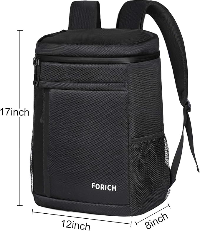 FORICH Soft Cooler Backpack Insulated Waterproof Backpack Cooler Bag Leak Proof Portable Small Cooler Backpacks to Work Lunch Travel Beach Camping Hiking Picnic Fishing Beer for Men Women