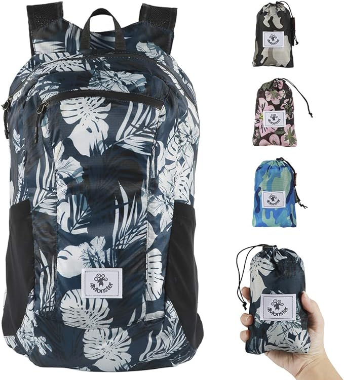 4Monster Hiking Daypack,Water Resistant Lightweight Packable Backpack for Travel Camping Outdoor