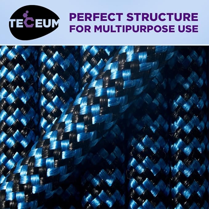 TECEUM Heavy Duty Rope 1000 – 1000ft / 200ft / 100ft / 50ft – 40+ Colors – Utility Rope for Survival & Camping Gear – Nylon String, Camping Rope, para Cord, Utility Nylon Rope, Tent Cord