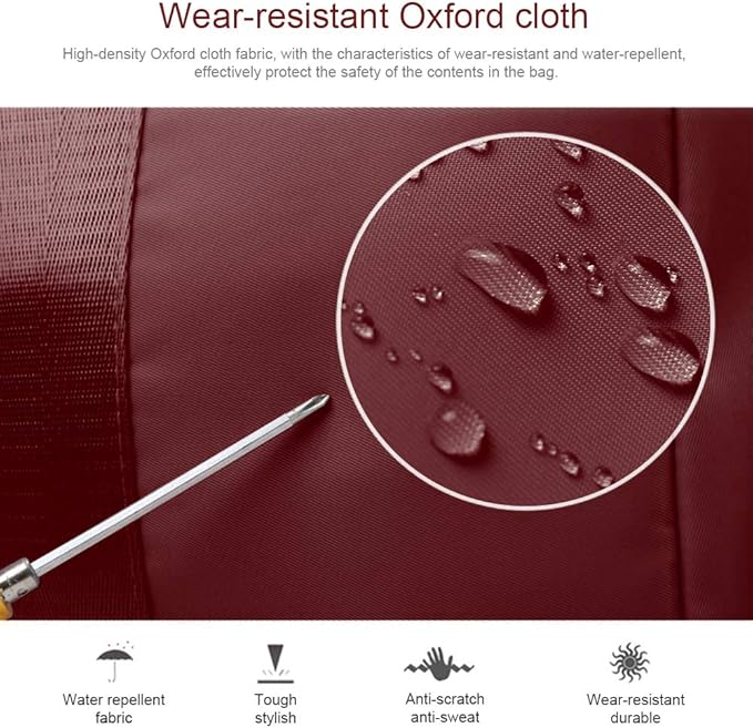 Blackwheel Sports Gym Bag With Shoe Bag Wet Bag Duffle Bag Waterproof Travel Bag for Women Cute Gym Bag Wine-Red 29L