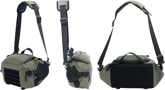 Tactical Sling Backpack Crossbody EDC Pack MOLLE Satchel Bag for Travel, Work, Camping and Hiking 8Liter