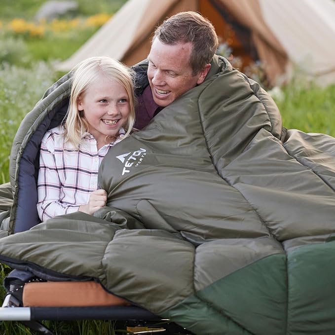 Teton Celsius XXL Sleeping Bag, Cold Weather Sleeping Bags for Adults and Kids, Camping Made Easy and Warm. Compression Sack Included, 35F, 25F, 0F, 20F Degree