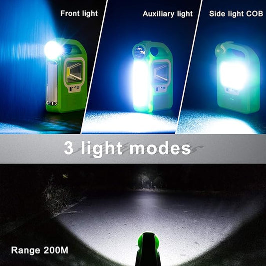 Solar Lantern Camping Essentials Accessories Lights, Rechargeable LED Flashlight for Power Outages, Tent Lights for Emergency, Hurricane, Survival Kits, Operated Lamp, Charging for Device