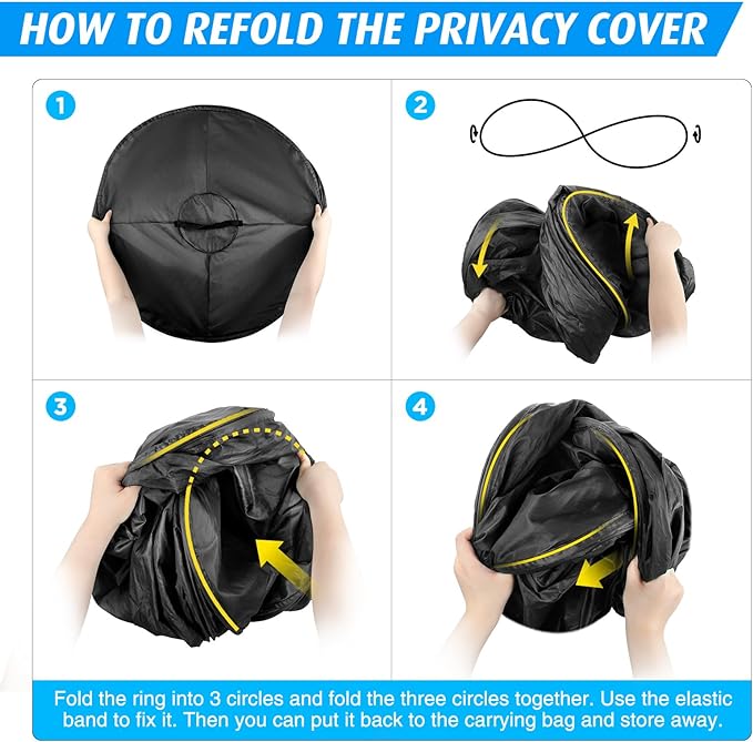 PANKAY Pop Up Privacy Tent, Portable Outdoor Camping Bathroom Toilet Tent, Collapsible Shelter for Camping & Emergency – Lightweight & Sturdy, Easy Set Up, Foldable - with Carry Bag