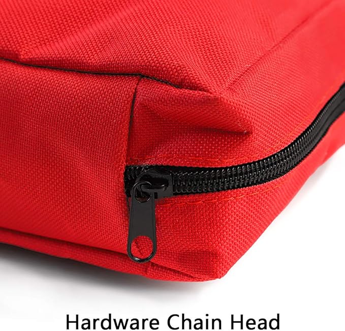 AOUTACC 2 Pack Nylon First Aid Empty Kit,Compact and Lightweight First Aid Bag for Emergency at Home, Office, Car, Outdoors, Boat, Camping, Hiking(Bag Only) (2 Pack Red With Handles)