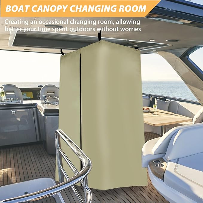 Privacy Tent for Boats - Float Boat Hanging Privacy Curtain Pull-Down Type Suitable for Bimini Top