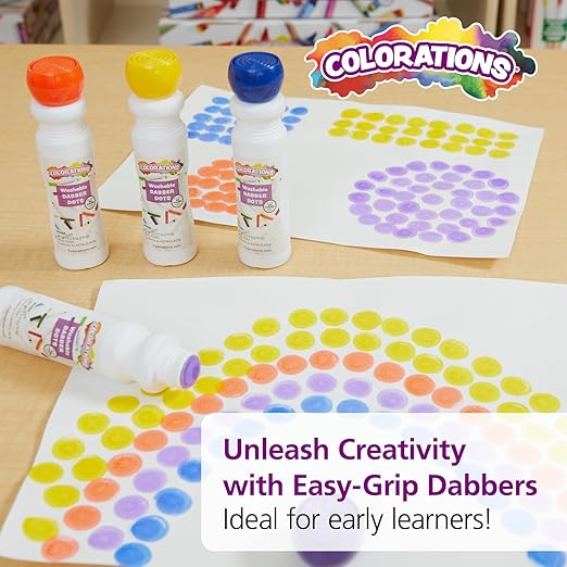 Colorations Dabber Dot Markers 4 Colors per Set, 12 Sets, Each set Individually Packaged, Personalize & Decorate for Gifts, Arts & Craft Craft for Children, Kids Crafts for Home or the Classroom