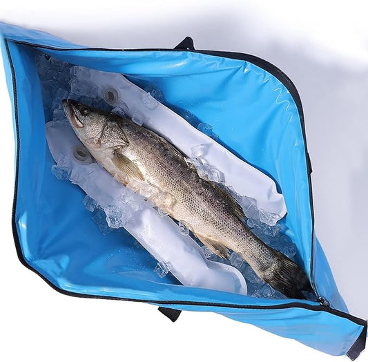 Buffalo Gear Insulated Fish Cooler Bag 40x18in 48x18in Leakproof Kill Bag Portable Waterproof Keep Ice Cold More Than 24 Hours